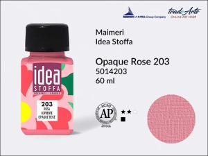 Farba kryjąca do barwienia i zdobienia tkanin Maimeri Idea Stoffa, kolor: Opaque Rose 203, opak. 60 ml