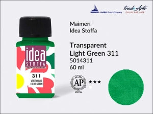 Farba transparentna do barwienia i zdobienia tkanin Maimeri Idea Stoffa, kolor: Transparent Light Green 311, opak. 60 ml