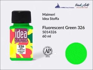 Farba fluorescencyjna do barwienia i zdobienia tkanin Maimeri Idea Stoffa, kolor: Fluorescent Green 326, opak. 60 ml
