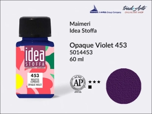 Farba kryjąca do barwienia i zdobienia tkanin Maimeri Idea Stoffa, kolor: Opaque Violet 453, opak. 60 ml
