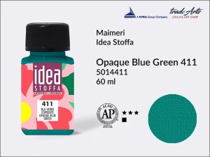 Farba kryjąca do barwienia i zdobienia tkanin Maimeri Idea Stoffa, kolor: Opaque Blue Green 411, opak. 60 ml