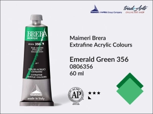 Farba akrylowa Maimeri Brera Acrylic, kolor: Emerald Green 356, tuba 60 ml