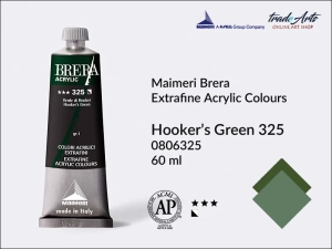Farba akrylowa Maimeri Brera Acrylic, kolor: Hooker's Green 325, tuba 60 ml