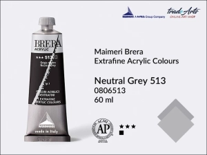Farba akrylowa Maimeri Brera Acrylic, kolor: Neutral Grey 513, tuba 60 ml