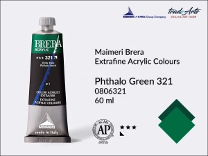 Farba akrylowa Maimeri Brera Acrylic, kolor: Phthalo Green 321, tuba 60 ml