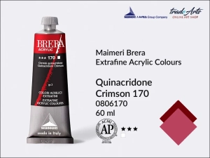 Farba akrylowa Maimeri Brera Acrylic, kolor: Quinacridone Crimson 170, tuba 60 ml