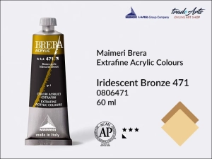 Farba akrylowa Maimeri Brera Acrylic, kolor: opalizująca Iridescent Bronze 471, tuba 60 ml