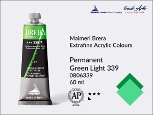 Farba akrylowa Maimeri Brera Acrylic, kolor: Permanent Green Light 339, tuba 60 ml