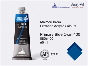 Farba akrylowa Maimeri Brera Acrylic, kolor: Primary Blue-Cyan 400, tuba 60 ml