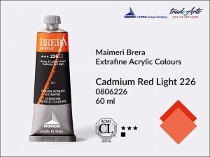 Farba akrylowa Maimeri Brera Acrylic, kolor: Cadmium Red Light 226, tuba 60 ml
