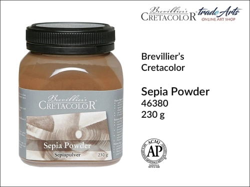 Sepia  w proszku 230 g Cretacolor Sepia Powder, Cretacolor Sepia Powder sepia w proszku 230 g, proszki artystyczne - sepia 230 g Cretacolor, sepia, sepia w proszku, proszki artystyczne, tradearts,