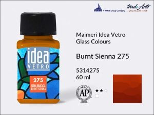 Farba do zdobienia szkła Maimeri Idea Vetro, kolor: Burnt Sienna 275, but. 60 ml
