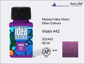 Farba do zdobienia szkła Maimeri Idea Vetro, kolor: Violet 442, but. 60 ml