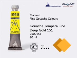 Farba gwaszowa Maimeri Tempera Fine, kolor: Deep Gold 151 metaliczna, tuba 20 ml