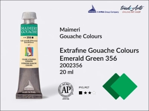 Farba gwaszowa Maimeri Gouache Extrafine, kolor: Emerald Green 356, tuba 20 ml 