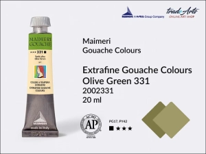 Farba gwaszowa Maimeri Gouache Extrafine, kolor: Olive Green 331, tuba 20 ml 