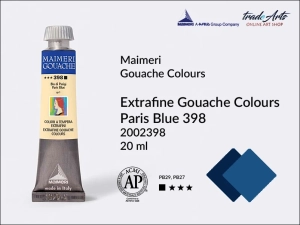 Farba gwaszowa Maimeri Gouache Extrafine, kolor: Paris Blue 398, tuba 20 ml 