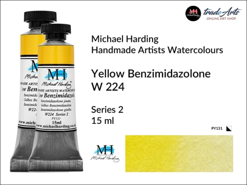 Michael Harding Professional Watercolours Yellow Benzimidazolone W 224 tuba 15 ml, farba akwarelowa Vine Black W 135 Michael Harding, farby akwarelowe w tubach Michael Harding, akwarele Michael Harding, farba, farba akwarelowa,