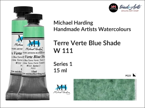 Michael Harding Professional Watercolours Terre Verte Blue Shade W 111 tuba 15 ml, farba akwarelowa Sky Blue Phthalo W 114   Michael Harding, farby akwarelowe w tubach Michael Harding, akwarele Michael Harding, farba, farba akwarelowa,