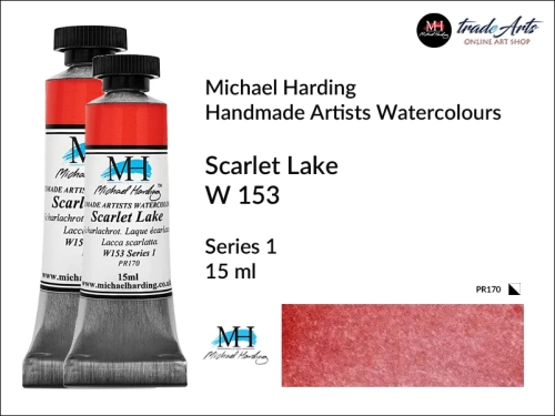 Michael Harding Professional Watercolours Scarlet Lake W 153  tuba 15 ml, farba akwarelowa Scarlet Lake W 153  Michael Harding, farby akwarelowe w tubach Michael Harding, akwarele Michael Harding, farba, farba akwarelowa,