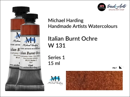 Michael Harding Professional Watercolours Italian Burnt Ochre W 131 tuba 15 ml, farba akwarelowa Italian Burnt Ochre W 131 Michael Harding, farby akwarelowe w tubach Michael Harding, akwarele Michael Harding, farba, farba akwarelowa,