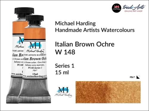 Michael Harding Professional Watercolours Italian Brown Ochre W 148 tuba 15 ml, farba akwarelowa Italian Brown Ochre W 148 Michael Harding, farby akwarelowe w tubach Michael Harding, akwarele Michael Harding, farba, farba akwarelowa,