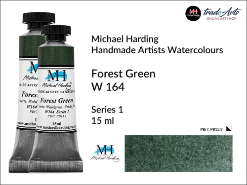 Michael Harding Professional Watercolours Forest Green W 164 tuba 15 ml, farba akwarelowa Forest Green W 164 Michael Harding, farby akwarelowe w tubach Michael Harding, akwarele Michael Harding, farba, farba akwarelowa,