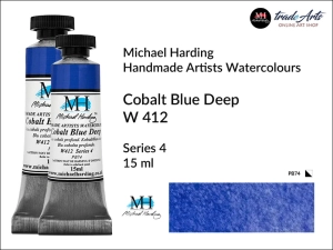 Farba akwarelowa Artists Watercolours Michael Harding, kolor: Cobalt Blue Deep W 412, tuba 15 ml 