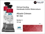 Farba akwarelowa Artists Watercolours Michael Harding, kolor: Alizarin Crimson W 152, tuba 15 ml 