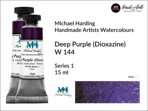 Michael Harding Professional Watercolours Deep Purple W144 tuba 15 ml, farba akwarelowa Deep Purple W144 Michael Harding, farby akwarelowe w tubach Michael Harding, akwarele Michael Harding, farba, farba akwarelowa,