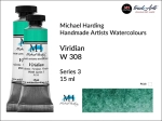 Farba akwarelowa Artists Watercolours Michael Harding, kolor: Viridian W 308, tuba 15 ml 