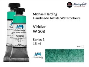 Farba akwarelowa Artists Watercolours Michael Harding, kolor: Viridian W 308, tuba 15 ml 