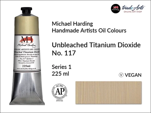 Michael Harding Artists Oil Colours Unbleached Titanium Dioxide 117, farba olejna Unbleached Titanium Dioxide 117 Michael Harding, Michael Harding - farba olejna Unbleached Titanium Dioxide 117, farby olejne Michael Harding, farby Michael Harding,