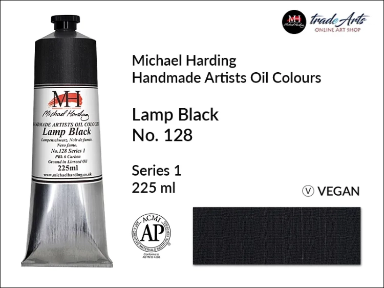 Michael Harding Artists Oil Colours Lamp Black 128, farba olejna Lamp Black 128 Michael Harding, Michael Harding - farba olejna Lamp Black 128, farby olejne Michael Harding, Michael Harding, farby Michael Harding, tradearts,