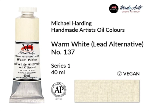 Michael Harding Artists Oil Colours Warm White 137, farba olejna Warm White 137 Michael Harding, Michael Harding - farba olejna Warm White 137, farby olejne Michael Harding, Michael Harding, farby Michael Harding, tradearts,