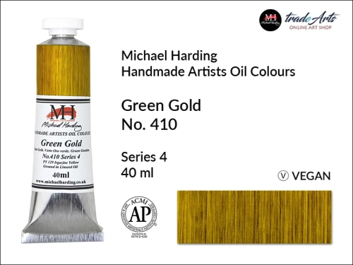 Michael Harding Artists Oil Colours Green Gold 410, farba olejna Green Gold 410 Michael Harding, Michael Harding - farba olejna Green Gold 410, farby olejne Michael Harding, Michael Harding, farby Michael Harding,