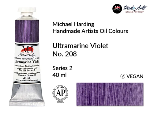 Michael Harding Artists Oil Colours Ultramarine Violet 208, farba olejna Ultramarine Violet 208 Michael Harding, Michael Harding - farba olejna Ultramarine Violet 208, farby olejne Michael Harding, Michael Harding, farby Michael Harding, tradearts,