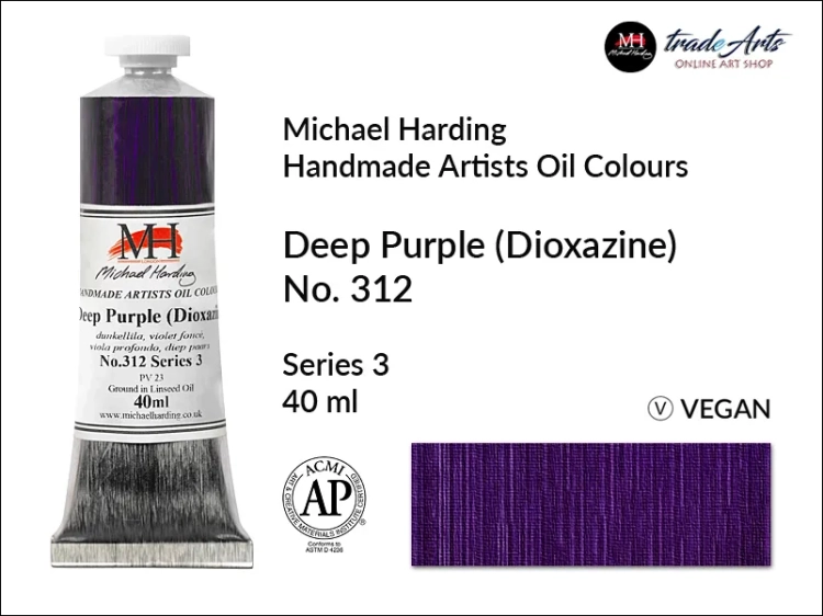 Michael Harding Artists Oil Colours Deep Purple 312, farba olejna Deep Purple 312 Michael Harding, Michael Harding - farba olejna Deep Purple 312, farby olejne Michael Harding, Michael Harding, farby Michael Harding, tradearts,