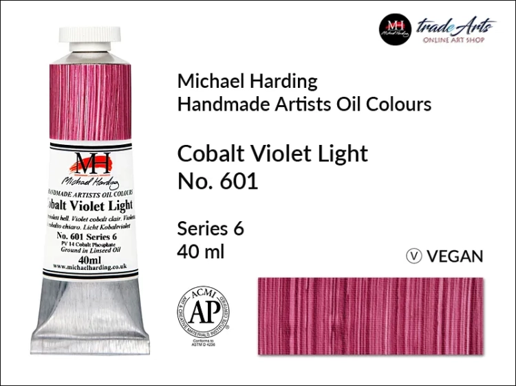 Michael Harding Artists Oil Colours Cobalt Violet Light 601, farba olejna Cobalt Violet Light 601 Michael Harding, Michael Harding - farba olejna Cobalt Violet Light 601, farby olejne Michael Harding, Michael Harding, farby Michael Harding, tradearts,