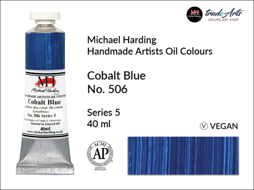Michael Harding Artists Oil Colours Cobalt Blue 506, farba olejna Cobalt Blue 506 Michael Harding, Michael Harding - farba olejna Cobalt Blue 506, farby olejne Michael Harding, Michael Harding, farby Michael Harding,