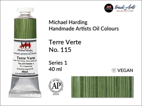 Michael Harding Artists Oil Colours Terre Verte 115, farba olejna Terre Verte 115 Michael Harding, Michael Harding - farba olejna Terre Verte 115, farby olejne Michael Harding, Michael Harding, farby Michael Harding, tradearts,