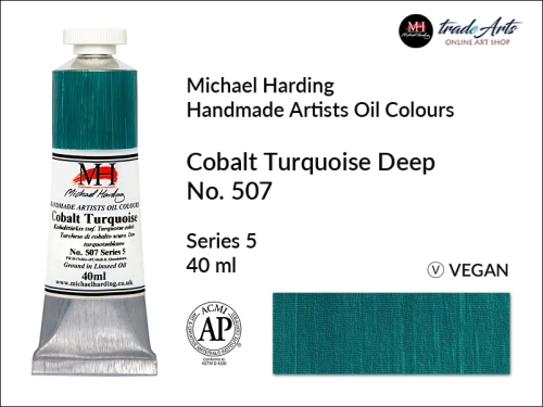 Michael Harding Artists Oil Colours Cobalt Turquoise Deep 507, farba olejna Cobalt Turquoise Deep 507 Michael Harding, Michael Harding - farba olejna Cobalt Turquoise Deep 507, farby olejne Michael Harding, Michael Harding, farby Michael Harding,