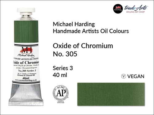 Michael Harding Artists Oil Colours Oxide of Chromium 305, farba olejna Oxide of Chromium 305 Michael Harding, Michael Harding - farba olejna Oxide of Chromium 305, farby olejne Michael Harding, Michael Harding, farby Michael Harding,