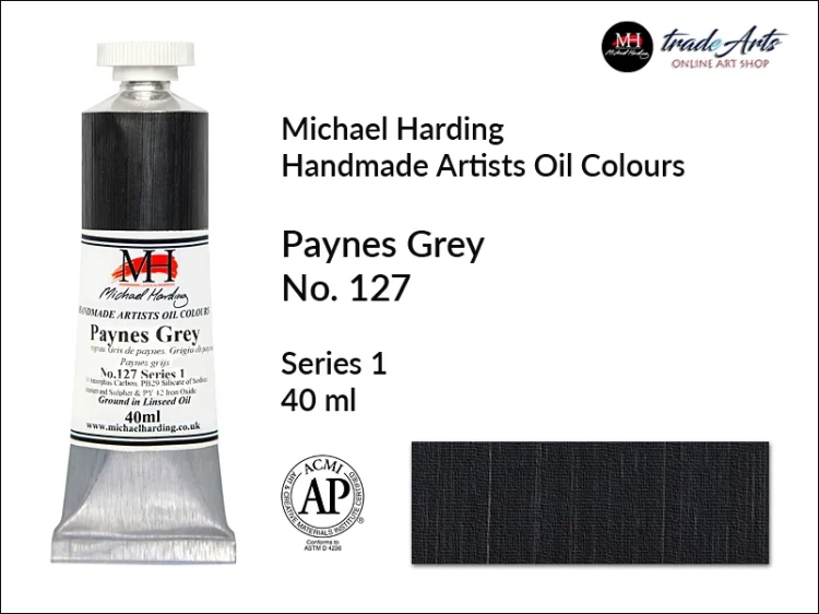 Michael Harding Artists Oil Colours Paynes Grey 127, farba olejna Paynes Grey 127 Michael Harding, Michael Harding - farba olejna Paynes Grey 127, farby olejne Michael Harding, Michael Harding, farby Michael Harding, tradearts,