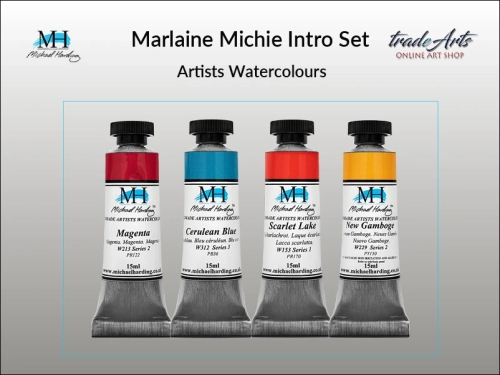 Marlaine Michie Intro Set Michael Harding zestaw farb akwarelowych, zestaw farb akwarelowych w tubach MH Marlaine Michie Intro Set, zestaw akwareli w tubach Michael Harding, akwarele Michael Harding w zestawach, komplety akwareli MH,