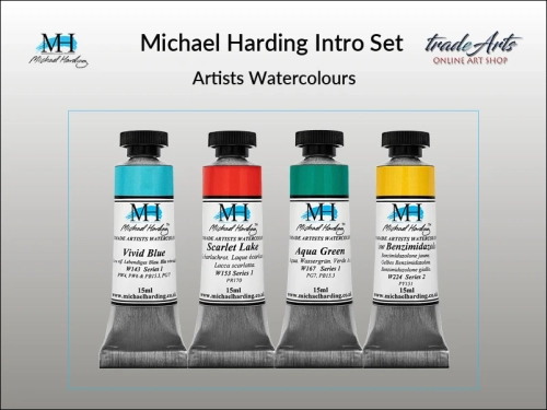 Michael Harding Intro Set zestaw farb akwarelowych, zestaw farb akwarelowych w tubach MH Michael Harding Intro Set, zestaw akwareli w tubach Michael Harding, akwarele Michael Harding w zestawach, komplety akwareli MH,