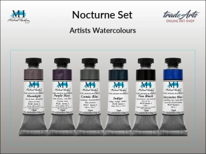 Zestaw farb akwarelowych w tubach The Nocturne Set Michael Harding, kpl. 6 tub x 15 ml 