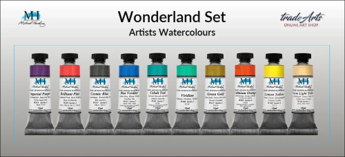 Wonderland Set Michael Harding zestaw farb akwarelowych, zestaw farb akwarelowych w tubach Wonderland Set zestaw akwareli w tubach Michael Harding, akwarele Michael Harding w zestawach, komplety akwareli MH,