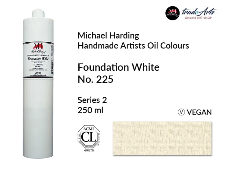 Michael Harding Artists Oil Colours Foundation White 225, farba olejna Foundation White 225 Michael Harding, Michael Harding - farba olejna Foundation White 225, farby olejne Michael Harding, Michael Harding, farby Michael Harding, tradearts,