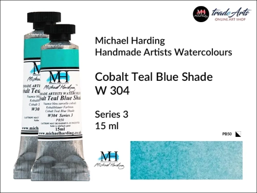Michael Harding Artists Watercolours Cobalt Teal Blue Shade W 304 tuba 15 ml, farba akwarelowa Cobalt Teal Blue Shade W 304 Michael Harding, farby akwarelowe w tubach Michael Harding, akwarele Michael Harding, farba, farba akwarelowa,